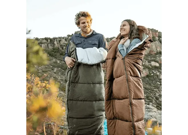 Спальний мішок Naturehike Envelope style U150 коричневий лівий Фото 2
